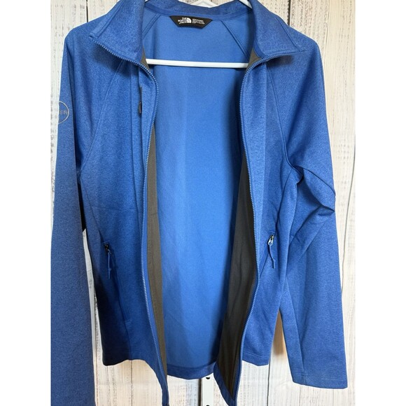 The North Face Men’s Small Canyon Flats Fleece Jacket Blue Heather Full Zip - Picture 3 of 6